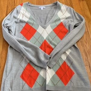 NY&Co GUC 💖host pick💖Argyle gray sweater NYC size L